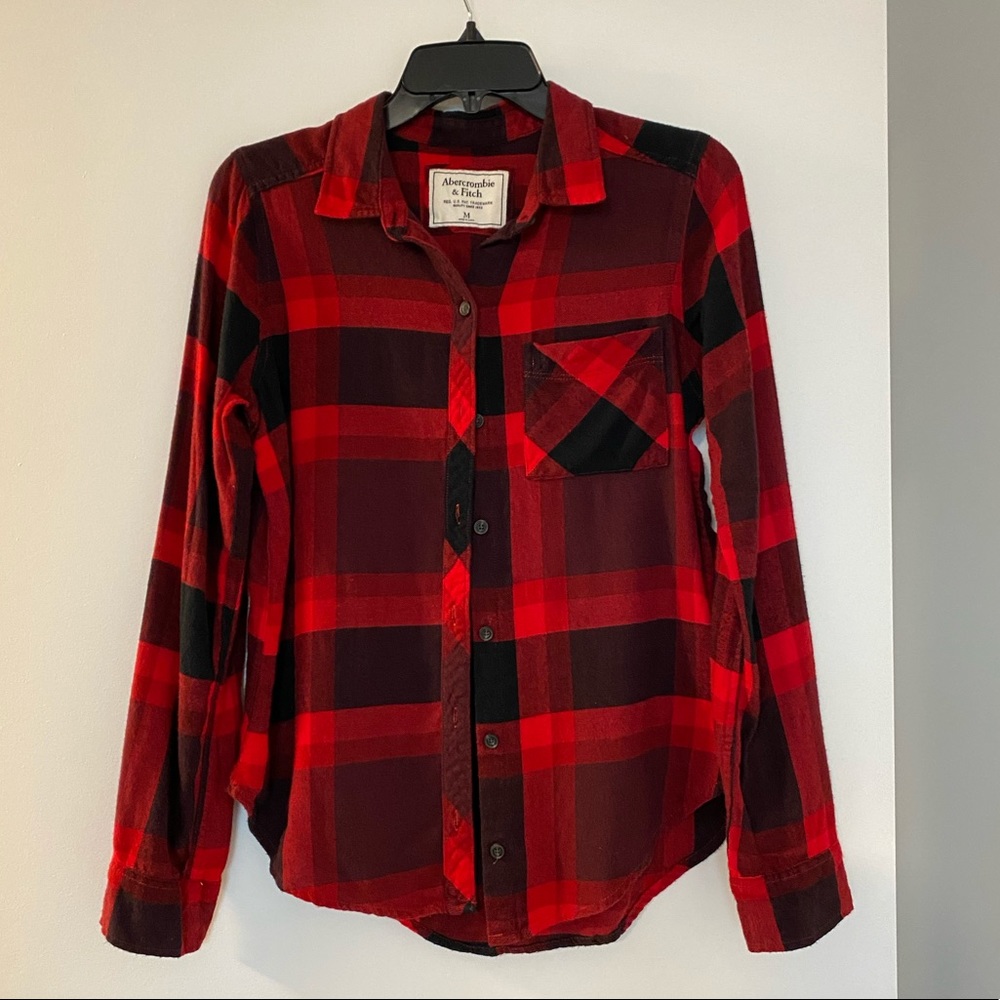 A&F Plaid Button-Up Shirt